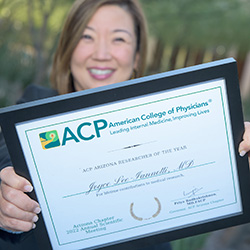 Dr. Lee-Iannotti was recognized by the ACP for her contributions to numerous studies related to stroke and sleep neurology Dr. Lee-Iannotti was recognized by the ACP for her contributions to numerous studies related to stroke and sleep neurology