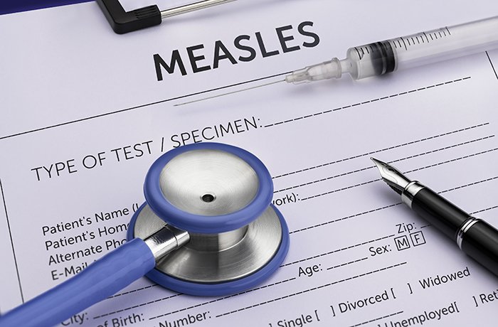 A measles doctor form